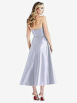 Rear View Thumbnail - Silver Dove Strapless Bow-Waist Full Skirt Satin Midi Dress