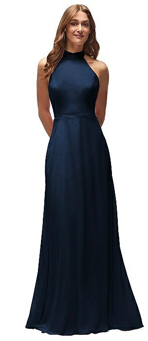 High Neck Halter Backless Maxi Dress