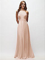 Front View Thumbnail - Cameo High Neck Halter Backless Maxi Dress