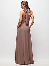 Rear View Thumbnail - Sienna High Neck Halter Backless Maxi Dress