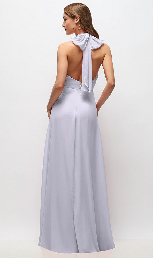 Back View - Silver Dove High Neck Halter Backless Maxi Dress