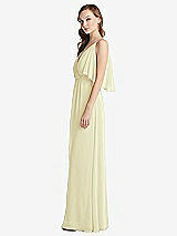 Alt View 2 Thumbnail - Butter Yellow Convertible Cold-Shoulder Draped Wrap Maxi Dress