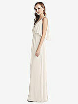 Alt View 2 Thumbnail - Ivory Convertible Cold-Shoulder Draped Wrap Maxi Dress
