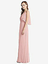 Alt View 2 Thumbnail - Rose Convertible Cold-Shoulder Draped Wrap Maxi Dress