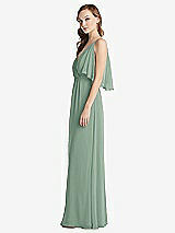 Alt View 2 Thumbnail - Seagrass Convertible Cold-Shoulder Draped Wrap Maxi Dress