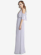Side View Thumbnail - Silver Dove Convertible Cold-Shoulder Draped Wrap Maxi Dress