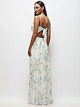 Rear View Thumbnail - Bleu Garden Tie-Back Cutout Maxi Dress with Front Slit