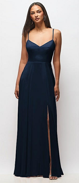 Tie-Back Cutout Maxi Dress with Front Slit