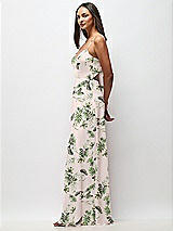 Side View Thumbnail - Palm Beach Print Tie-Back Cutout Maxi Dress with Front Slit
