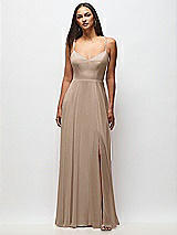 Front View Thumbnail - Topaz Tie-Back Cutout Maxi Dress with Front Slit