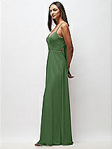 Side View Thumbnail - Vineyard Green Tie-Back Cutout Maxi Dress with Front Slit