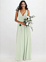 Alt View 2 Thumbnail - Mint Green Deep V-Neck Chiffon Maxi Dress