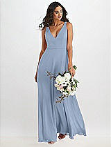 Alt View 1 Thumbnail - Cloudy Deep V-Neck Chiffon Maxi Dress