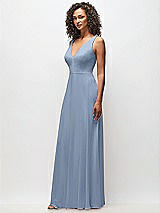Side View Thumbnail - Cloudy Deep V-Neck Chiffon Maxi Dress