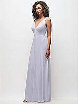 Side View Thumbnail - Silver Dove Deep V-Neck Chiffon Maxi Dress