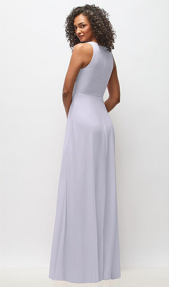 Back View - Silver Dove Deep V-Neck Chiffon Maxi Dress