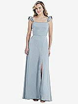 Front View Thumbnail - Mist Ruffled Sleeve Tie-Back Maxi Dress