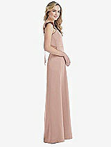 Side View Thumbnail - Toasted Sugar Ruffled Sleeve Tie-Back Maxi Dress