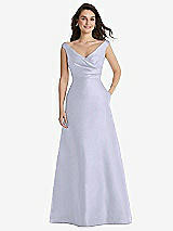 Front View Thumbnail - Silver Dove Off-the-Shoulder Draped Wrap Maxi Dress with Pockets