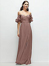 Front View Thumbnail - Sienna Dramatic Ruffle Edge Strap Chiffon Maxi Dress