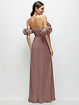 Side View Thumbnail - Sienna Dramatic Ruffle Edge Strap Chiffon Maxi Dress