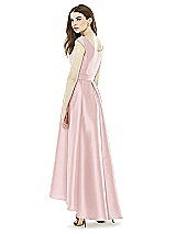 Rear View Thumbnail - Ballet Pink Alfred Sung Bridesmaid Dress D722