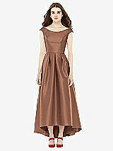 Front View Thumbnail - Cognac Alfred Sung Bridesmaid Dress D722