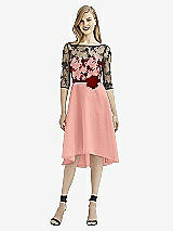 Rear View Thumbnail - Apricot & Off White After Six Bridesmaid Dress 6746