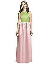 Front View Thumbnail - Ballet Pink & Mojito Dessy Collection Junior Bridesmaid Dress JR536