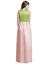 Rear View Thumbnail - Ballet Pink & Mojito Dessy Collection Junior Bridesmaid Dress JR536
