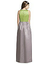 Rear View Thumbnail - Cashmere Gray & Mojito Dessy Collection Junior Bridesmaid Dress JR536