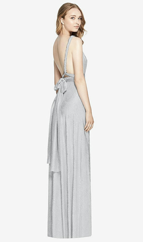 Back View - Silver Soho Metallic Twist Dress