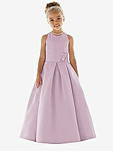 Front View Thumbnail - Suede Rose Flower Girl Dress FL4059