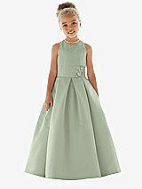 Front View Thumbnail - Sage Flower Girl Dress FL4059