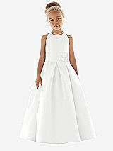Front View Thumbnail - White Flower Girl Dress FL4059