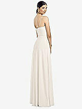 Rear View Thumbnail - Ivory Spaghetti Strap Chiffon Maxi Dress with Jeweled Sash