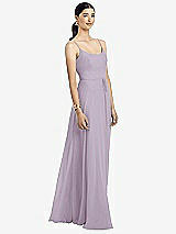 Alt View 1 Thumbnail - Lilac Haze Spaghetti Strap Chiffon Maxi Dress with Jeweled Sash