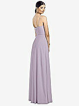 Rear View Thumbnail - Lilac Haze Spaghetti Strap Chiffon Maxi Dress with Jeweled Sash