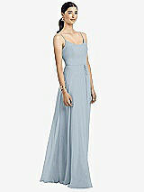 Alt View 1 Thumbnail - Mist Spaghetti Strap Chiffon Maxi Dress with Jeweled Sash
