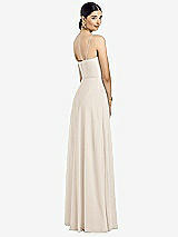 Rear View Thumbnail - Oat Spaghetti Strap Chiffon Maxi Dress with Jeweled Sash