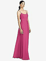 Alt View 1 Thumbnail - Tea Rose Spaghetti Strap Chiffon Maxi Dress with Jeweled Sash