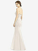 Rear View Thumbnail - Ivory Sweetheart Strapless Satin Mermaid Dress