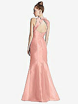 Front View Thumbnail - Apricot Bateau Neck Open-Back Maxi Dress with Bow Detail