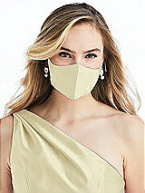 Alt View 2 Thumbnail - Butter Yellow Satin Twill Reusable Face Mask