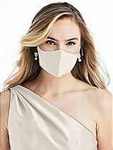 Alt View 2 Thumbnail - Ivory Satin Twill Reusable Face Mask