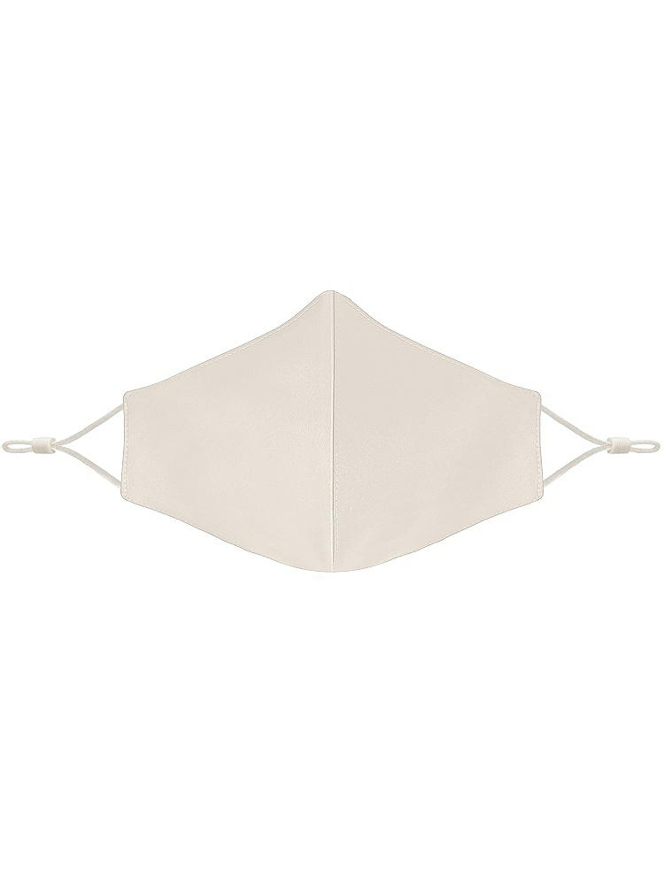 Front View - Ivory Satin Twill Reusable Face Mask