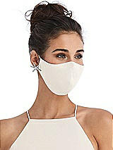 Alt View 2 Thumbnail - Ivory Soft Jersey Reusable Face Mask