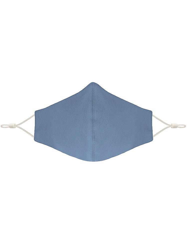 Front View - Windsor Blue Soft Jersey Reusable Face Mask