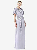 Front View Thumbnail - Silver Dove Cowl-Neck Kimono Sleeve Maxi Dress with Bowed Sash
