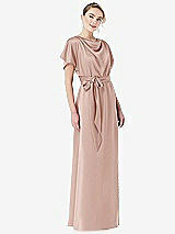 Front View Thumbnail - Toasted Sugar Cowl-Neck Kimono Sleeve Maxi Dress with Bowed Sash